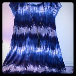 NWT. Shirt dress with attached necklace